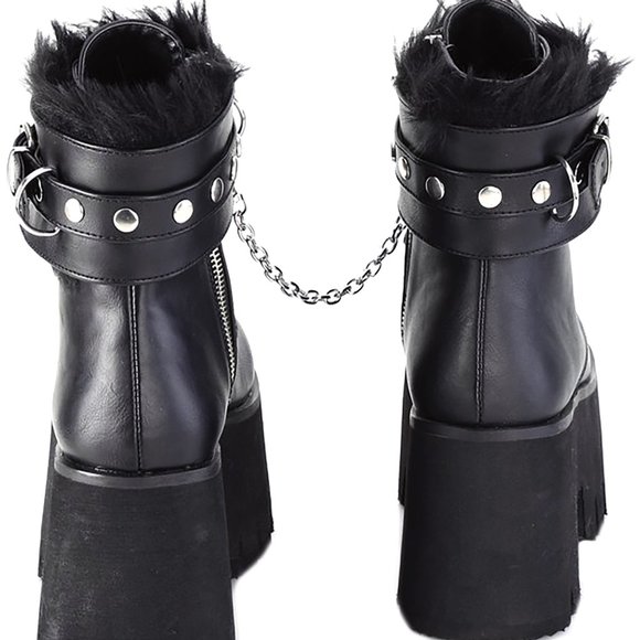 Demonia - ASH 57 Wicked Games Black Platform Boots - Picture 5 of 7